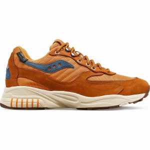 Saucony 3D Grid Hurricane Endless Knot Miesten Tennarit Ruskea Punainen | Suomi S82093-F57