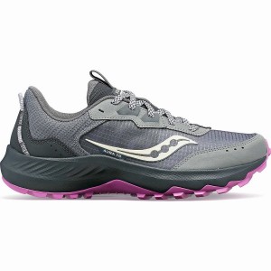 Saucony Aura TR Leveät Naisten Juoksukengät Harmaat Violetit | Suomi S92743-T17