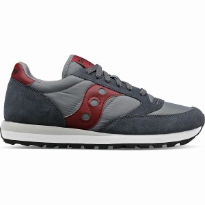 Saucony Jazz Original Miesten Tennarit Harmaat Tummanpunainen | Suomi S13562-V38