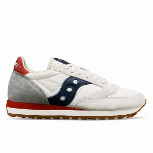 Saucony Jazz Original Stonewash Miesten Tennarit Valkoinen Laivastonsininen | Suomi S19034-E91