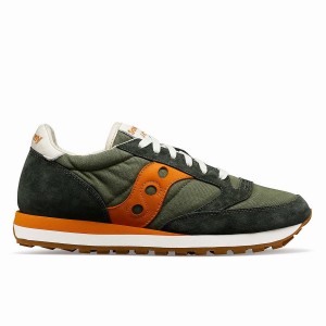 Saucony Jazz Original Stonewash Miesten Tennarit Oliivinvihreä Oranssi | Suomi S95648-R92