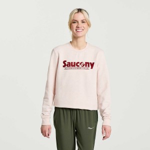 Saucony Rested Crewneck Naisten Collegepaita Pinkki | Suomi S54327-K28