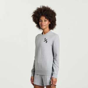 Saucony Rested Crewneck Naisten Collegepaita Vaaleanharmaat | Suomi S19627-E68