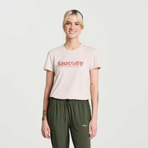 Saucony Rested Naisten T Paidat Pinkki | Suomi S53918-V80