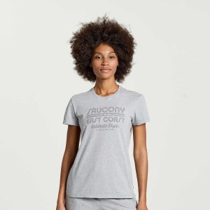 Saucony Rested Naisten T Paidat Vaaleanharmaat | Suomi S02715-C29