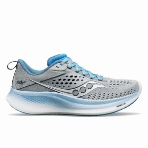 Saucony Ride 17 Leveät Naisten Juoksukengät Harmaat Sininen | Suomi S60915-C75