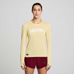 Saucony Stopwatch Graafinen Long Sleeve Naisten T Paidat Glow Graphic | Suomi S54601-H76