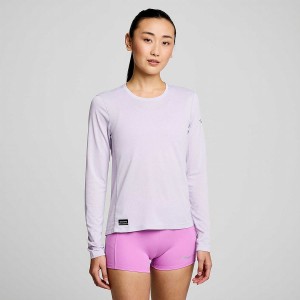 Saucony Stopwatch Long Sleeve Naisten T Paidat Violetit | Suomi S46259-D40