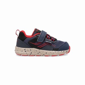 Saucony Tuuli Shield A/C Jr. Sneaker Lasten Juoksukengät Laivastonsininen Punainen | Suomi S37064-S08