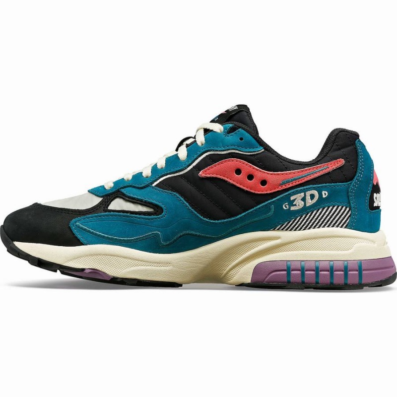 Saucony 3D Grid Hurricane Midnight Swimming Miesten Tennarit Vihreä Mustat | Suomi S96418-Y83