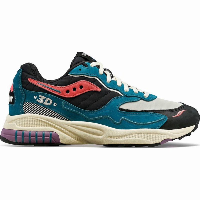 Saucony 3D Grid Hurricane Midnight Swimming Miesten Tennarit Vihreä Mustat | Suomi S96418-Y83