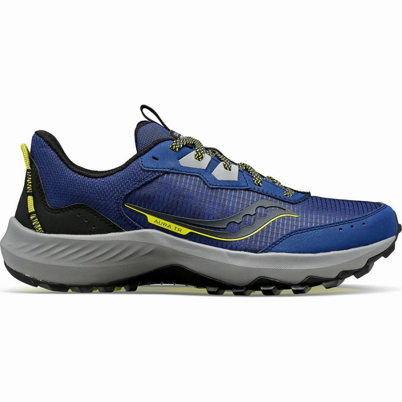 Saucony Aura TR Leveät Miesten Juoksukengät Indigo Mustat | Suomi S75906-Q64