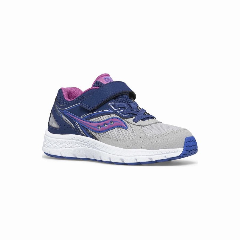 Saucony Cohesion 14 A/C Sneaker Lasten Juoksukengät Laivastonsininen Harmaat Violetit | Suomi S49278-Y12