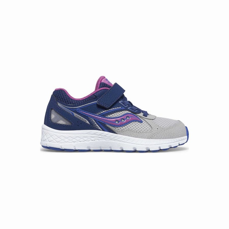 Saucony Cohesion 14 A/C Sneaker Lasten Juoksukengät Laivastonsininen Harmaat Violetit | Suomi S49278-Y12