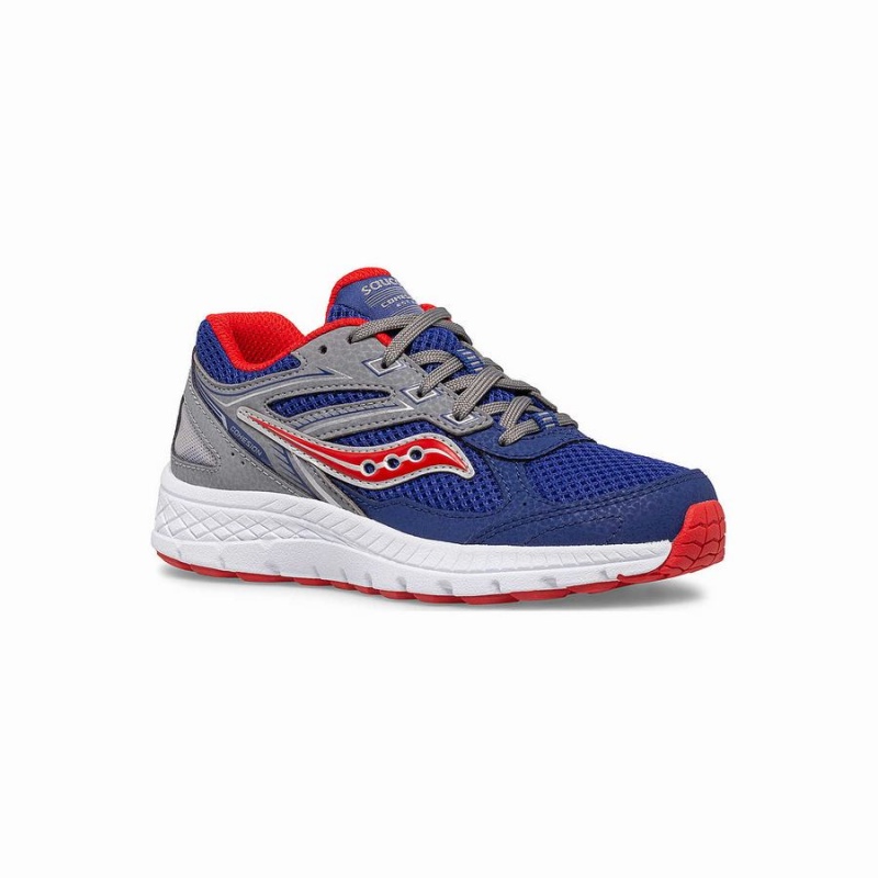 Saucony Cohesion 14 Pitsi Sneaker Lasten Juoksukengät Laivastonsininen Punainen | Suomi S43981-Q93