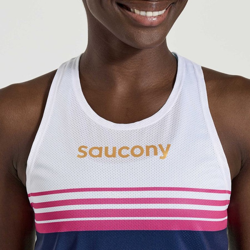 Saucony Elite Singlet Naisten Hihaton Paita Laivastonsininen | Suomi S09768-C49