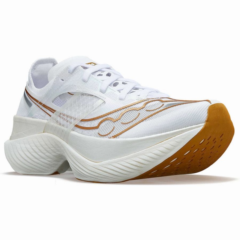 Saucony Endorphin Elite Miesten Juoksukengät Valkoinen Kultaiset | Suomi S12397-K42