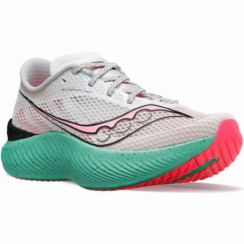 Saucony Endorphin Pro 3 Naisten Juoksukengät Valkoinen Pinkki | Suomi S69385-Z90