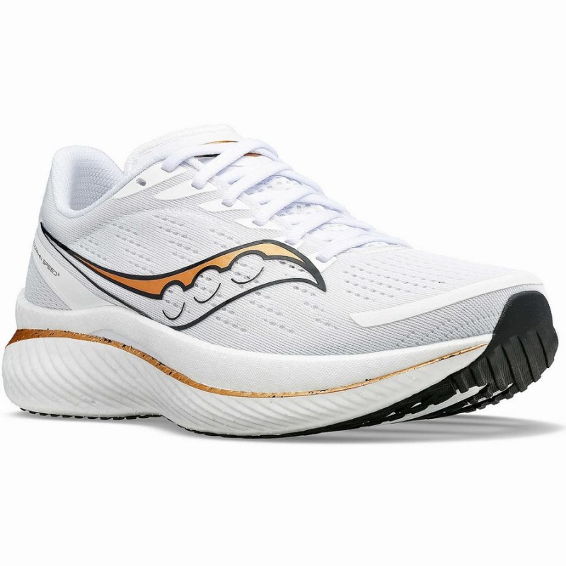 Saucony Endorphin Speed 3 Miesten Juoksukengät Valkoinen Kultaiset | Suomi S76852-X62