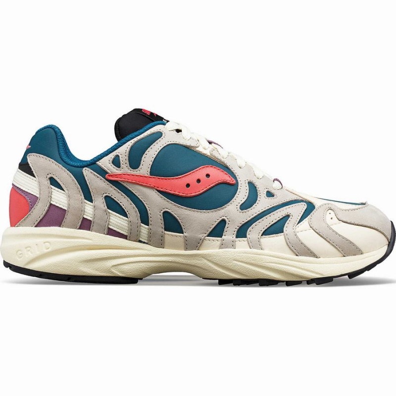 Saucony Grid Azura 2000 Midnight Swimming Miesten Tennarit Beige Vihreä | Suomi S75862-K78