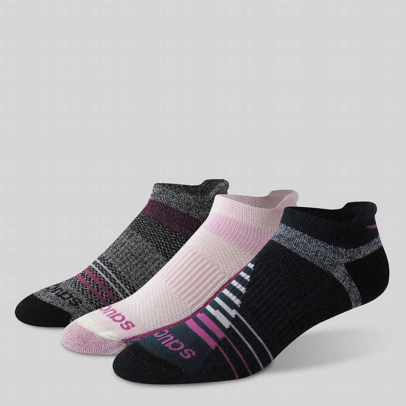 Saucony Inferno Merino Villa Blend No Show 3-Pack Naisten Sukat Pinkki | Suomi S49312-T18