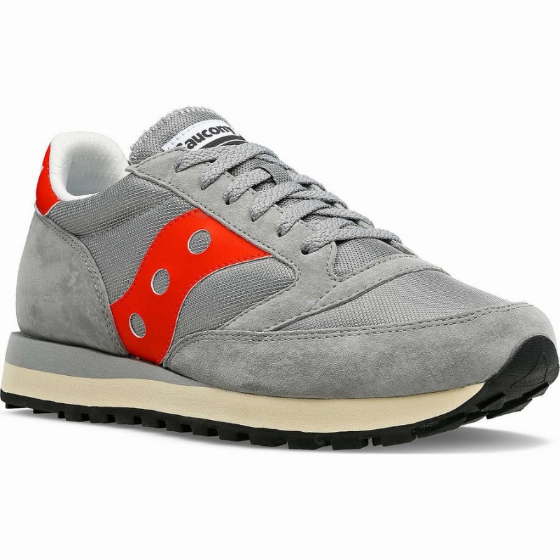 Saucony Jazz 81 Miesten Tennarit Harmaat Punainen | Suomi S05648-H51