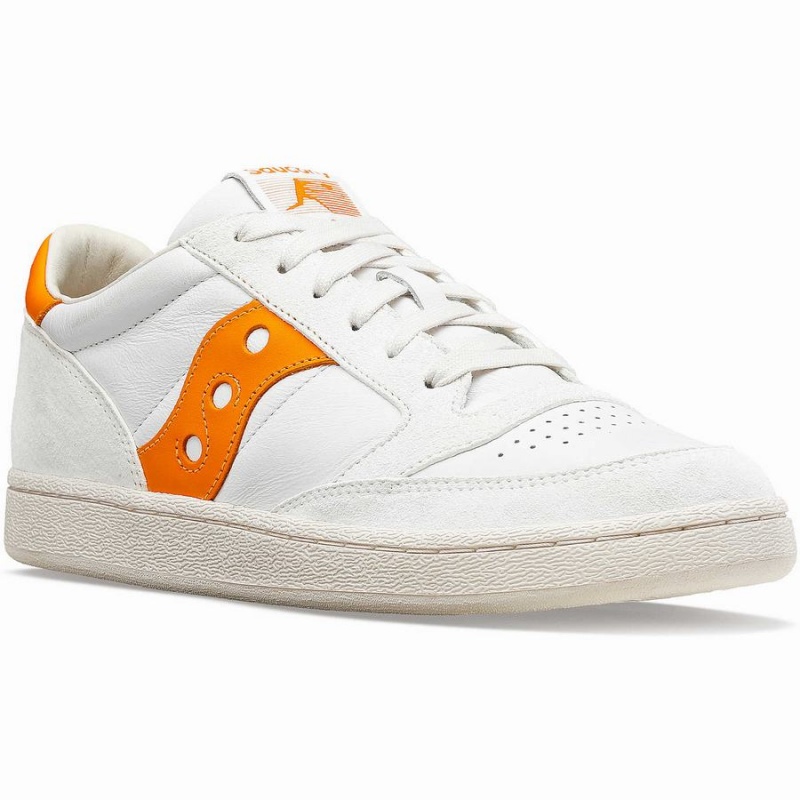 Saucony Jazz Court Premium Miesten Tennarit Valkoinen Oranssi | Suomi S26501-R95