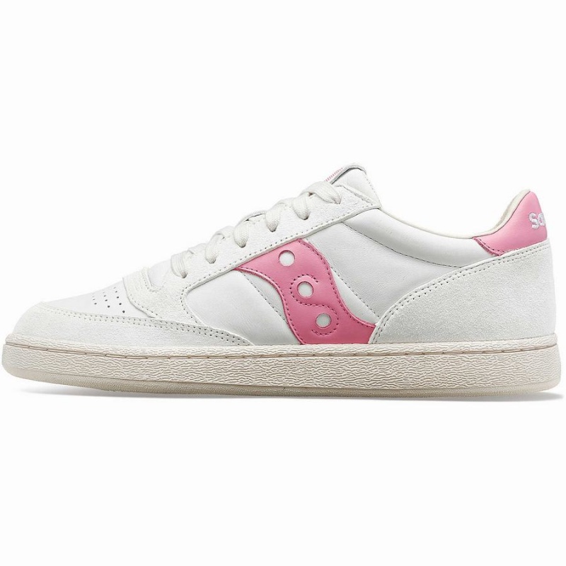 Saucony Jazz Court Premium Miesten Tennarit Valkoinen Pinkki | Suomi S30761-T17