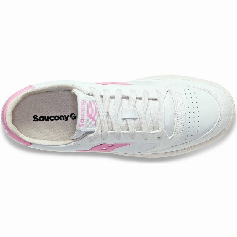 Saucony Jazz Court Premium Miesten Tennarit Valkoinen Pinkki | Suomi S30761-T17