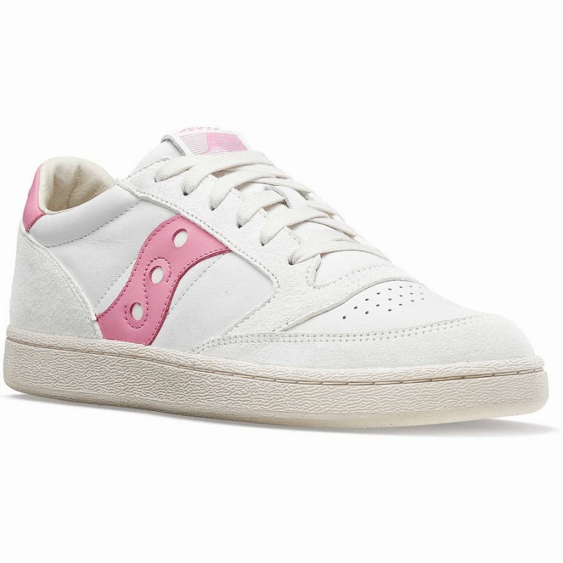 Saucony Jazz Court Premium Miesten Tennarit Valkoinen Pinkki | Suomi S30761-T17