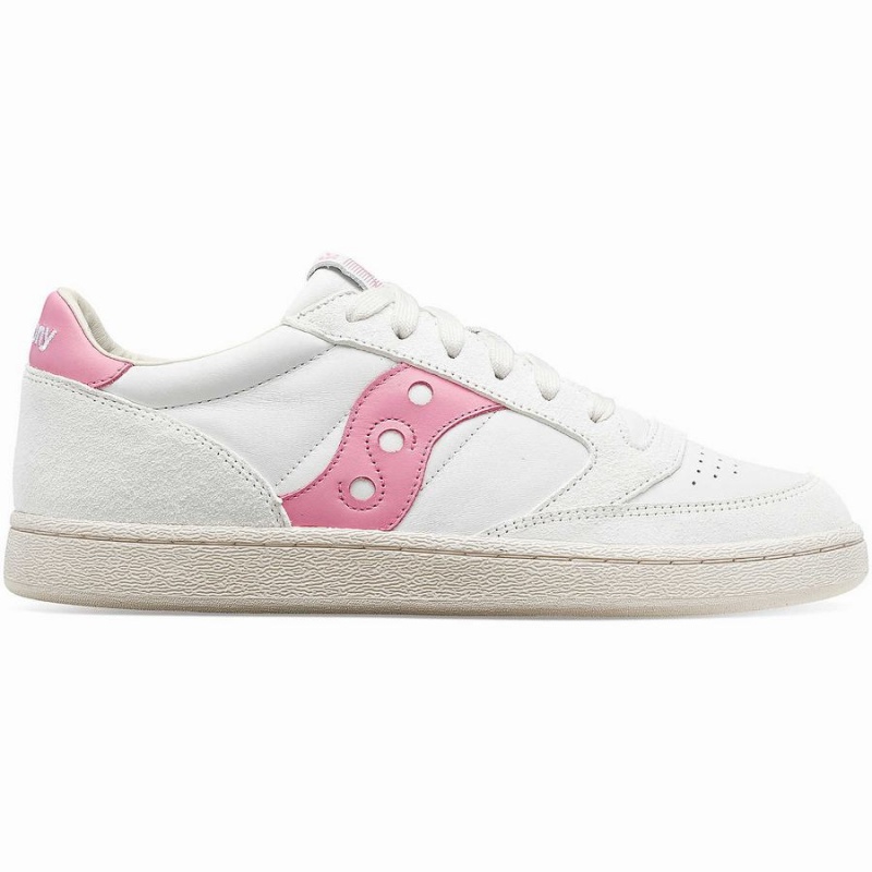 Saucony Jazz Court Premium Miesten Tennarit Valkoinen Pinkki | Suomi S30761-T17