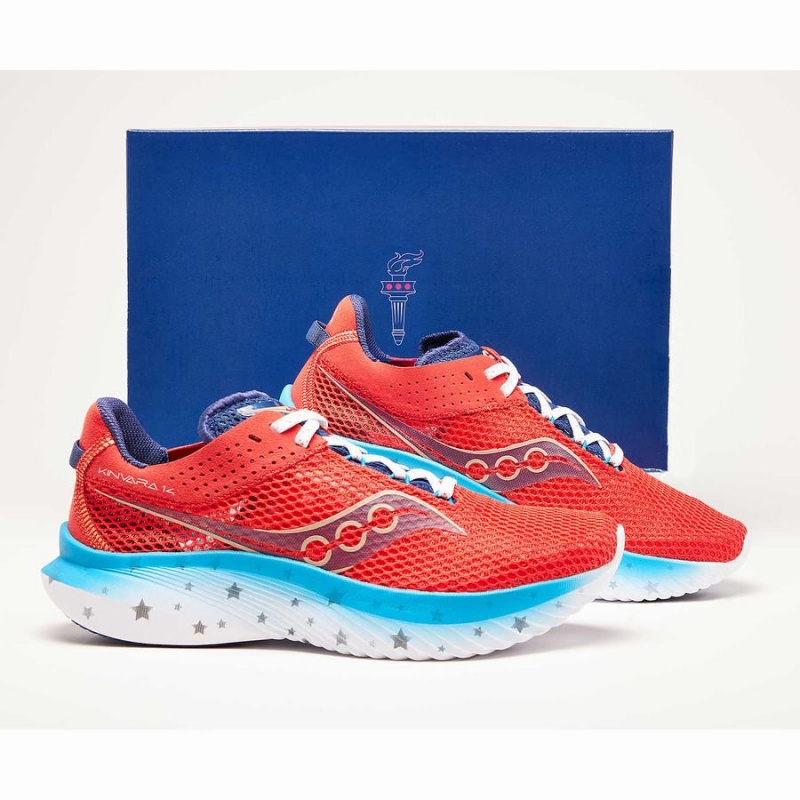 Saucony Kinvara 14 Liberty Naisten Juoksukengät Punainen Valkoinen Sininen | Suomi S01465-L09