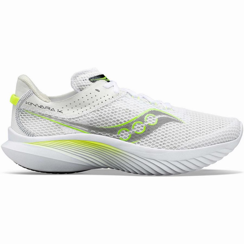 Saucony Kinvara 14 Miesten Juoksukengät Valkoinen Vihreä | Suomi S81320-W01