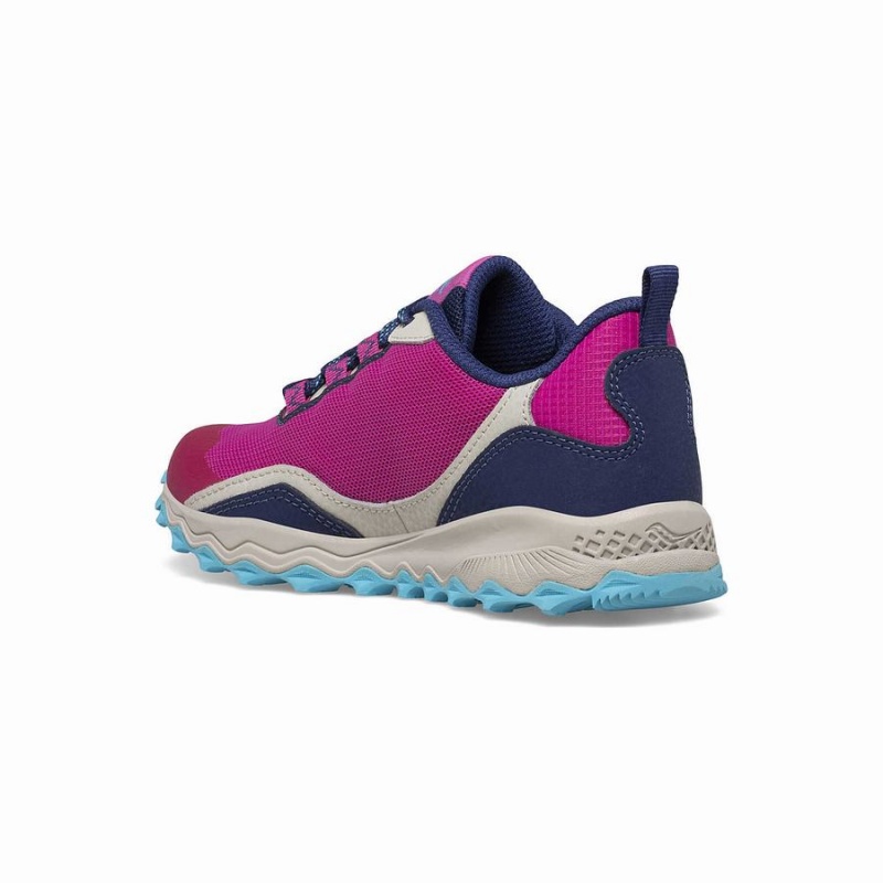 Saucony Peregrine 12 Shield Sneaker Lasten Juoksukengät Laivastonsininen Turkoosi Pinkki | Suomi S60579-R06