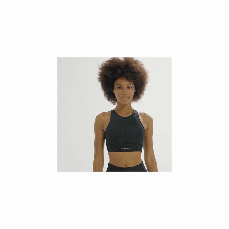 Saucony Pinnacle Bra Top Naisten Rintaliivit Mustat | Suomi S32468-W98