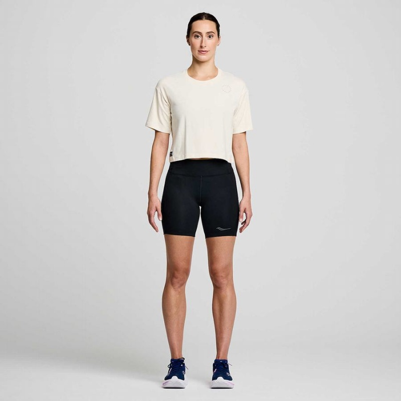 Saucony Recovery Boxy Tee Naisten T Paidat Beige | Suomi S25164-W57