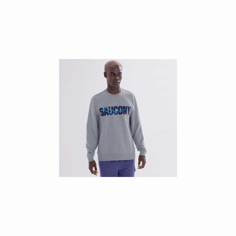 Saucony Rested Crewneck Miesten Collegepaita Vaaleanharmaat | Suomi S20896-B48