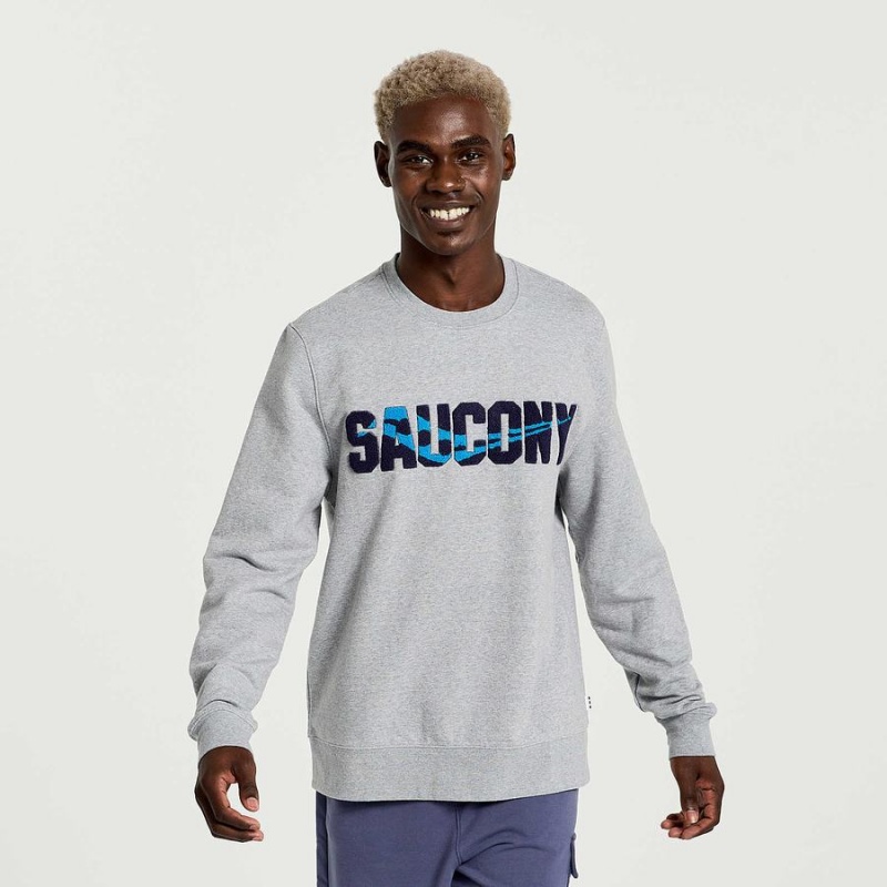 Saucony Rested Crewneck Miesten Collegepaita Vaaleanharmaat | Suomi S20896-B48