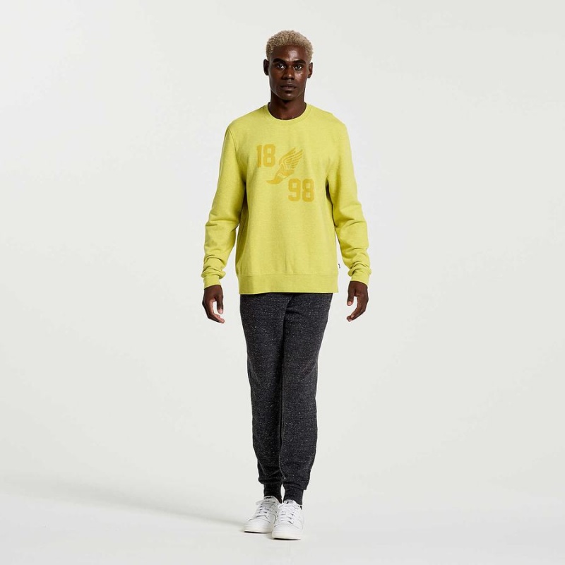 Saucony Rested Crewneck Miesten Collegepaita Keltainen | Suomi S70328-N83