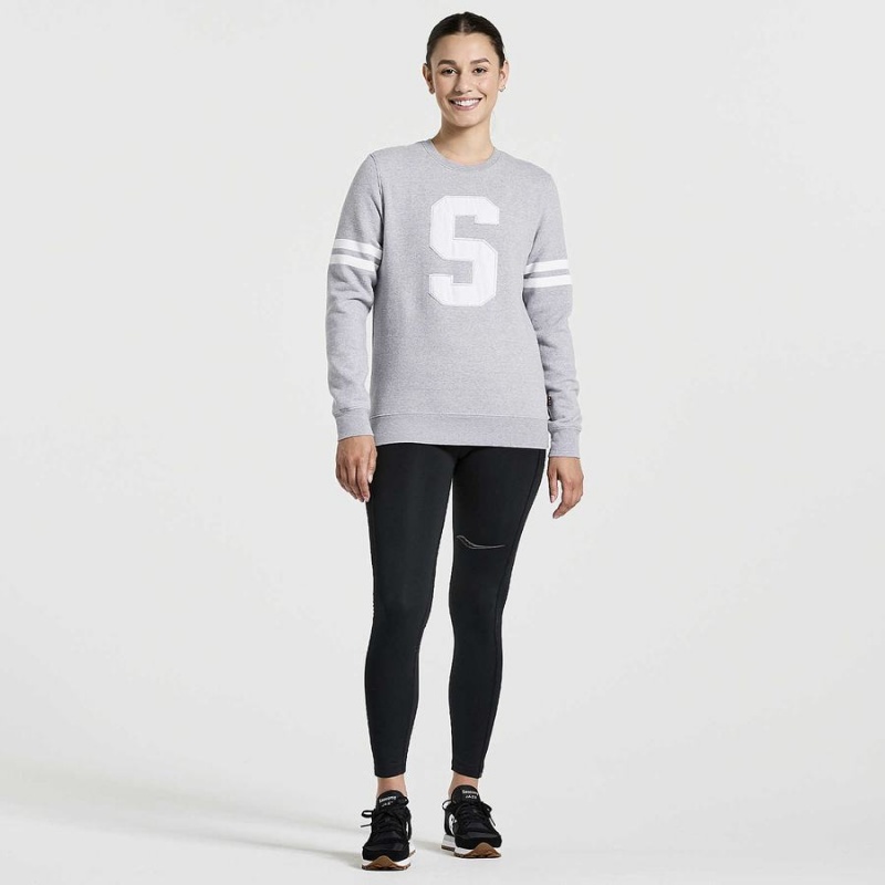 Saucony Rested Crewneck Naisten Collegepaita Vaaleanharmaat | Suomi S26015-L92