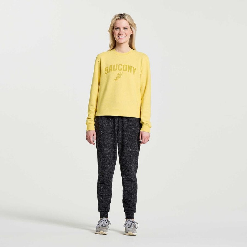 Saucony Rested Crewneck Naisten Collegepaita Keltainen | Suomi S32581-W26