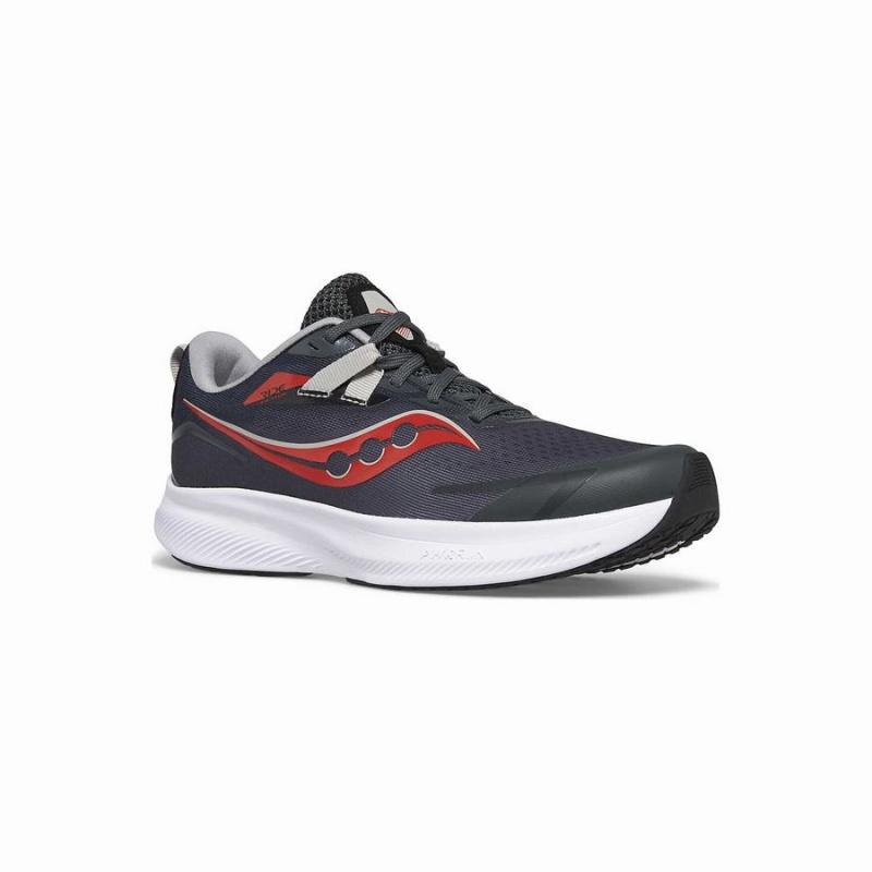 Saucony Ride 15 Sneaker Lasten Juoksukengät Harmaat Mustat Punainen | Suomi S97430-Q37