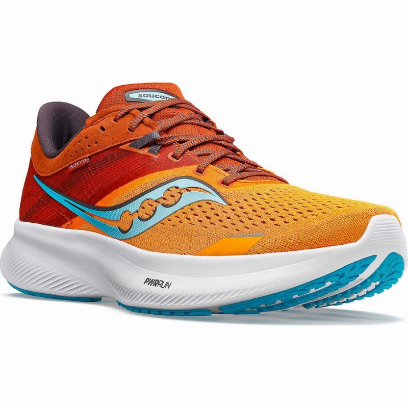 Saucony Ride 16 Leveät Miesten Juoksukengät Keltainen Oranssi | Suomi S03247-L91