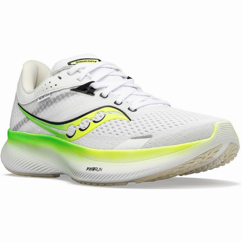 Saucony Ride 16 Miesten Juoksukengät Valkoinen Vihreä | Suomi S98476-X17