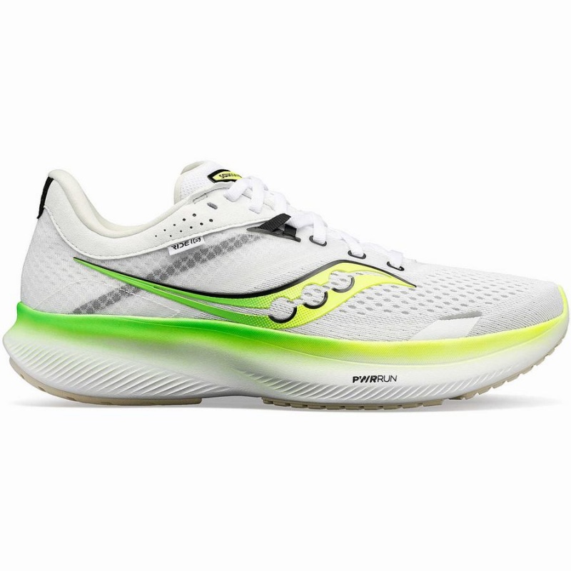 Saucony Ride 16 Miesten Juoksukengät Valkoinen Vihreä | Suomi S98476-X17