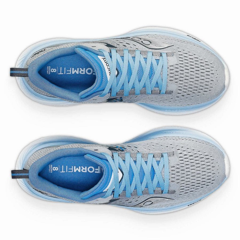 Saucony Ride 17 Leveät Naisten Juoksukengät Harmaat Sininen | Suomi S60915-C75