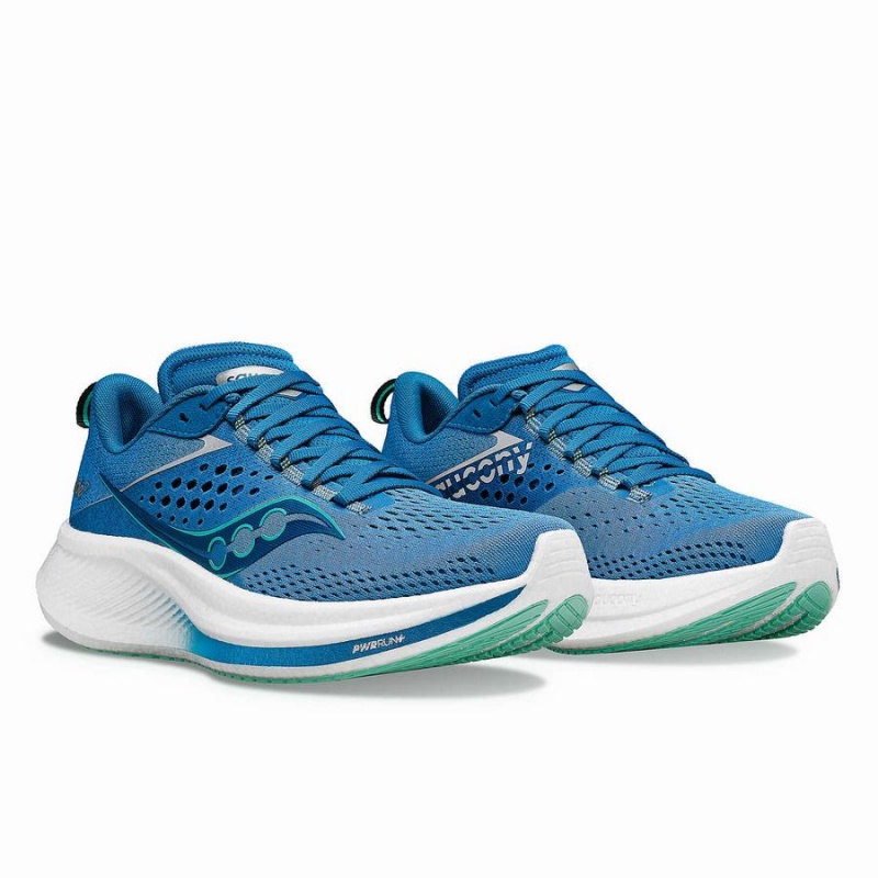 Saucony Ride 17 Naisten Juoksukengät Sininen Turkoosi | Suomi S62541-W39