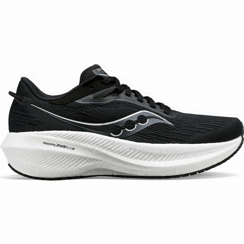 Saucony Triumph 21 Leveät Miesten Juoksukengät Mustat Valkoinen | Suomi S42510-S81