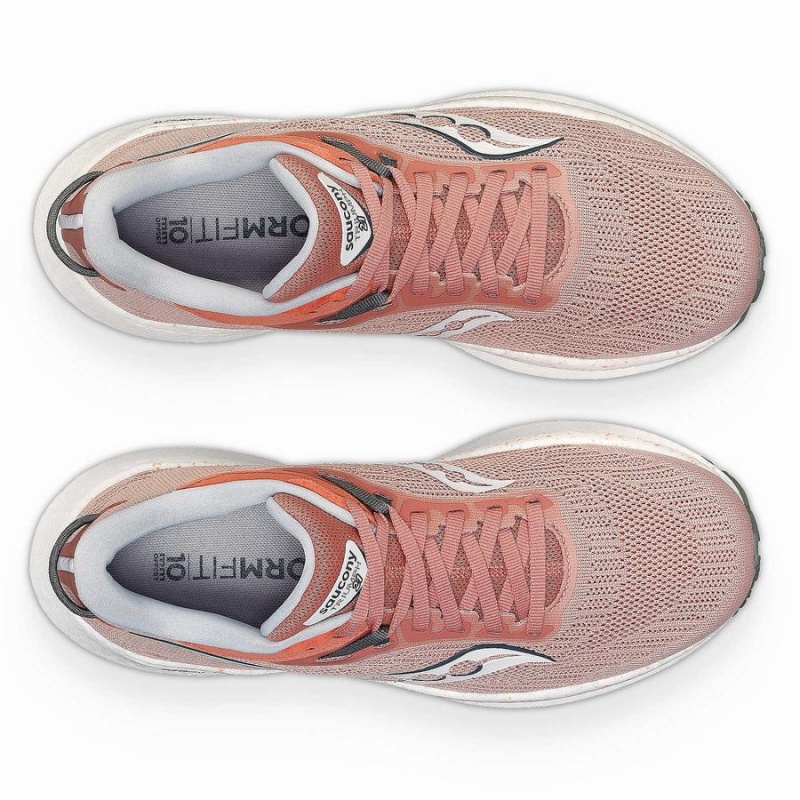 Saucony Triumph 21 Leveät Naisten Juoksukengät Lotus / Bough | Suomi S20756-H75