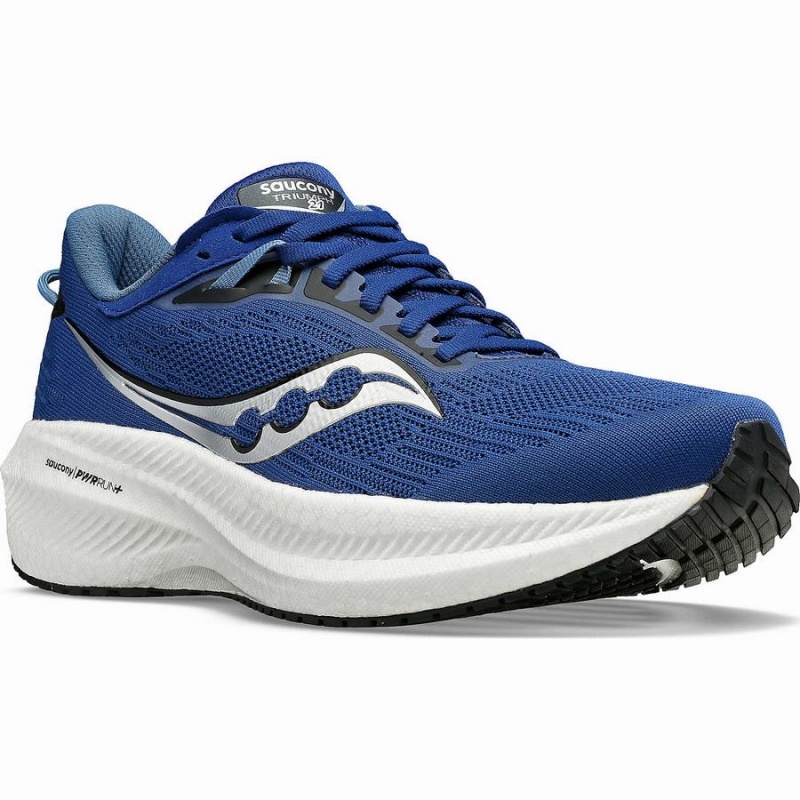 Saucony Triumph 21 Miesten Juoksukengät Indigo Mustat | Suomi S35427-H06